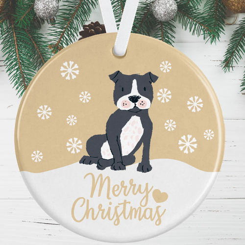 Staffie Christmas Decoration