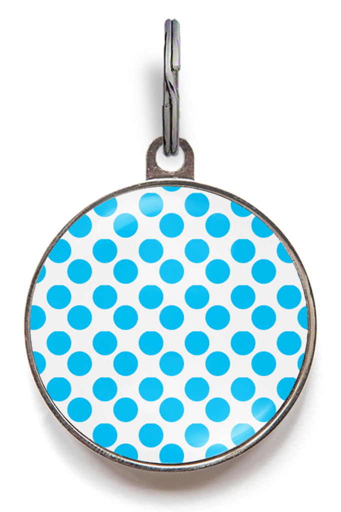 Blue Spots Pet ID Tag