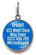 Medical Alert Dog Dog ID Tag - Blue