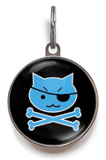 Blue Pirate Kitty Cat Tag