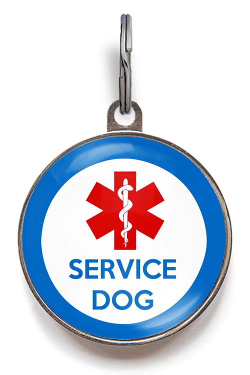 Service Dog Dog Tag - Blue