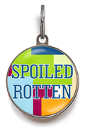Spoiled Rotten Pet ID Tag - Blue