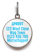 Blue Spots Pet ID Tag