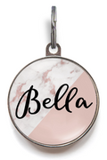 Blush Pink Marble Dog Tag