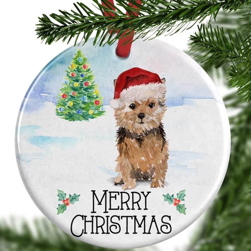 border terrier christmas ornament