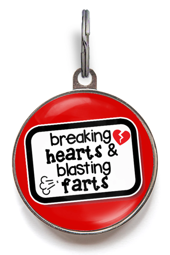 Breaking Hearts & Blasting Farts Funny Pet Tag