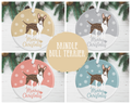 Brindle Bull Terrier Christmas Decoration