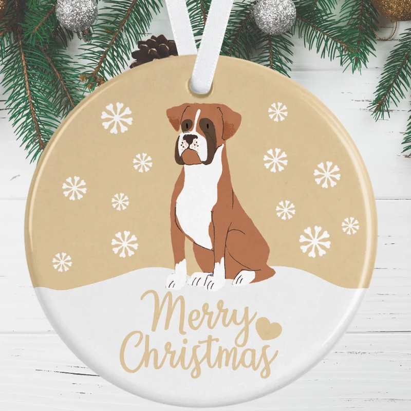 Boxer Dog Christmas Decoration