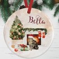 Brown Tabby Cat Christmas Decoration