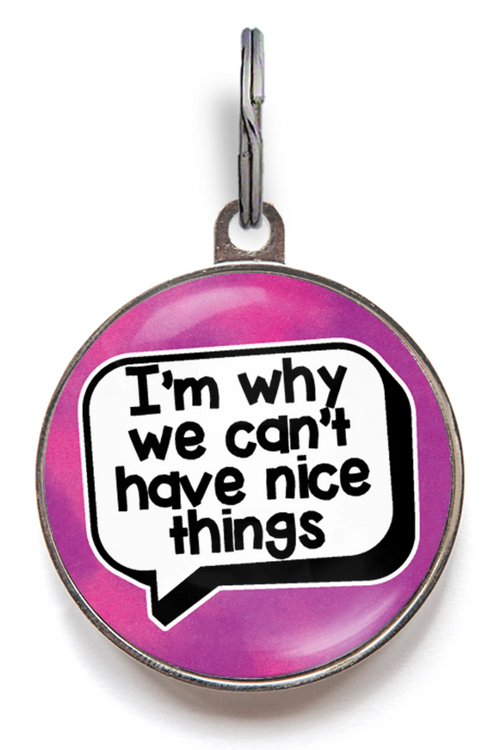 I'm Why We Can't Have Nice Things Pet Tag