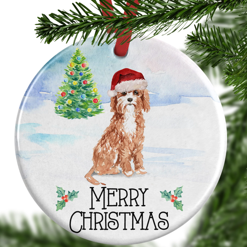 cavapoo christmas ornament