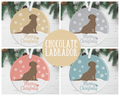 Chocolate Labrador Christmas Decoration