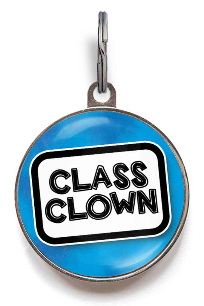 Class Clown Dog ID Tag