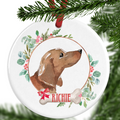 Dachshund Personalised Christmas Ornament