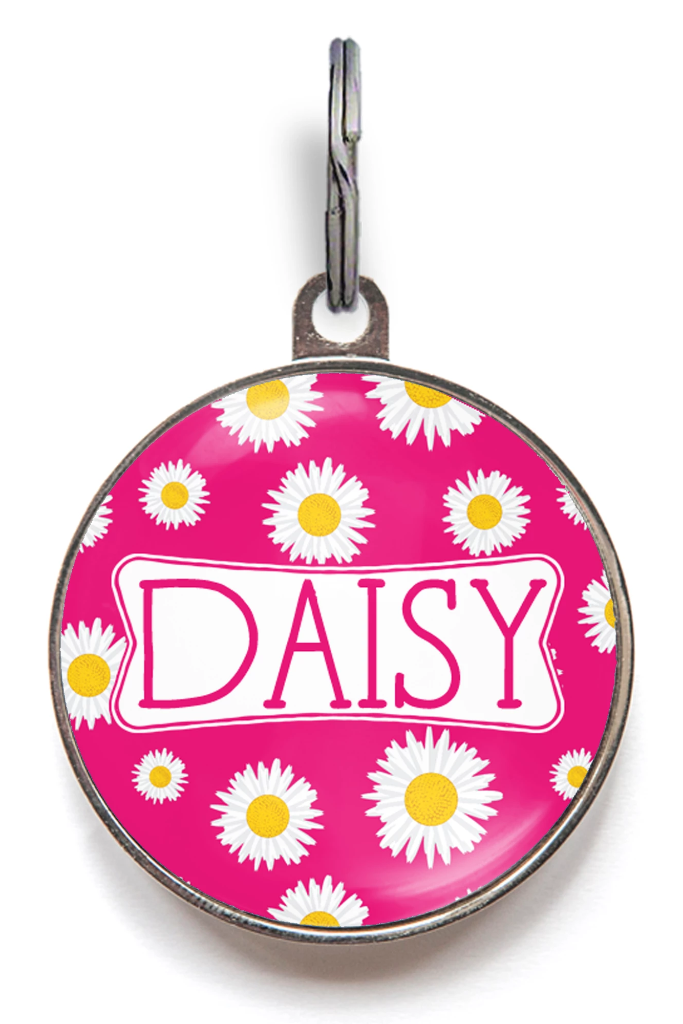 Daisy Dog Tag can be personalised with your pet's name