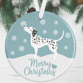 Dalmatian Dog Christmas Decoration - Blue
