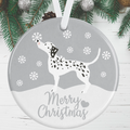 Dalmatian Dog Christmas Decoration - Silver