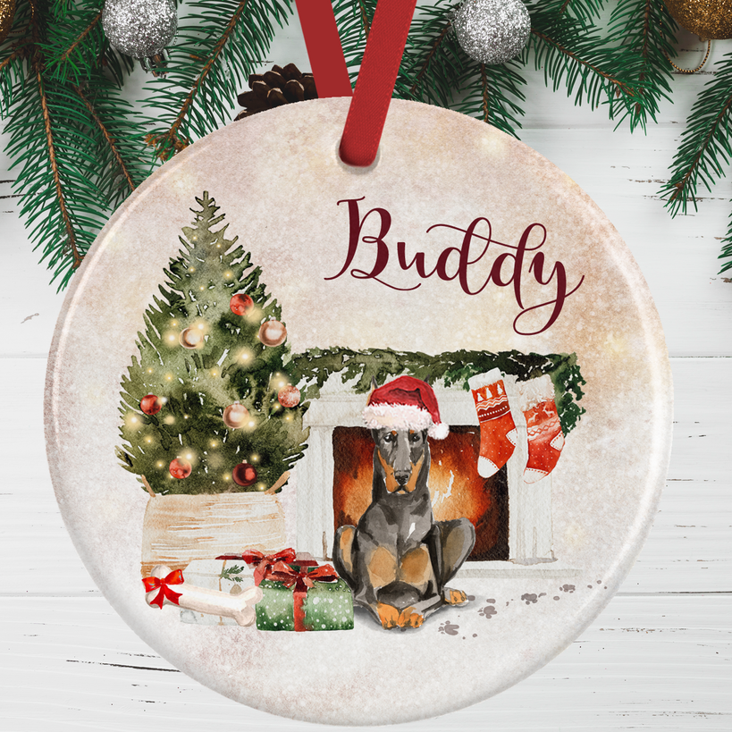 Doberman Christmas Decoration