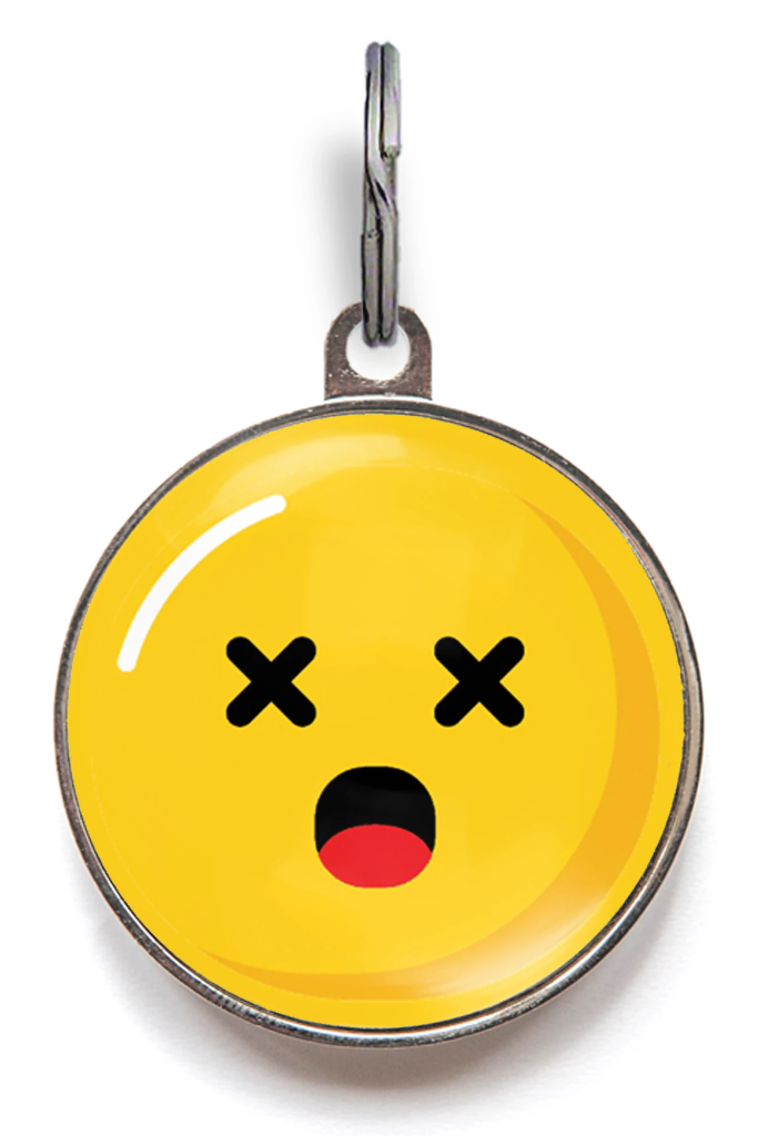 Shocked Emoji Pet ID Tag