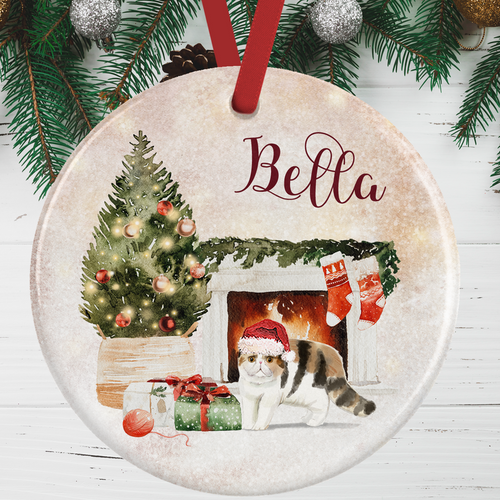 Exotic Shorthair Cat Christmas Decoration