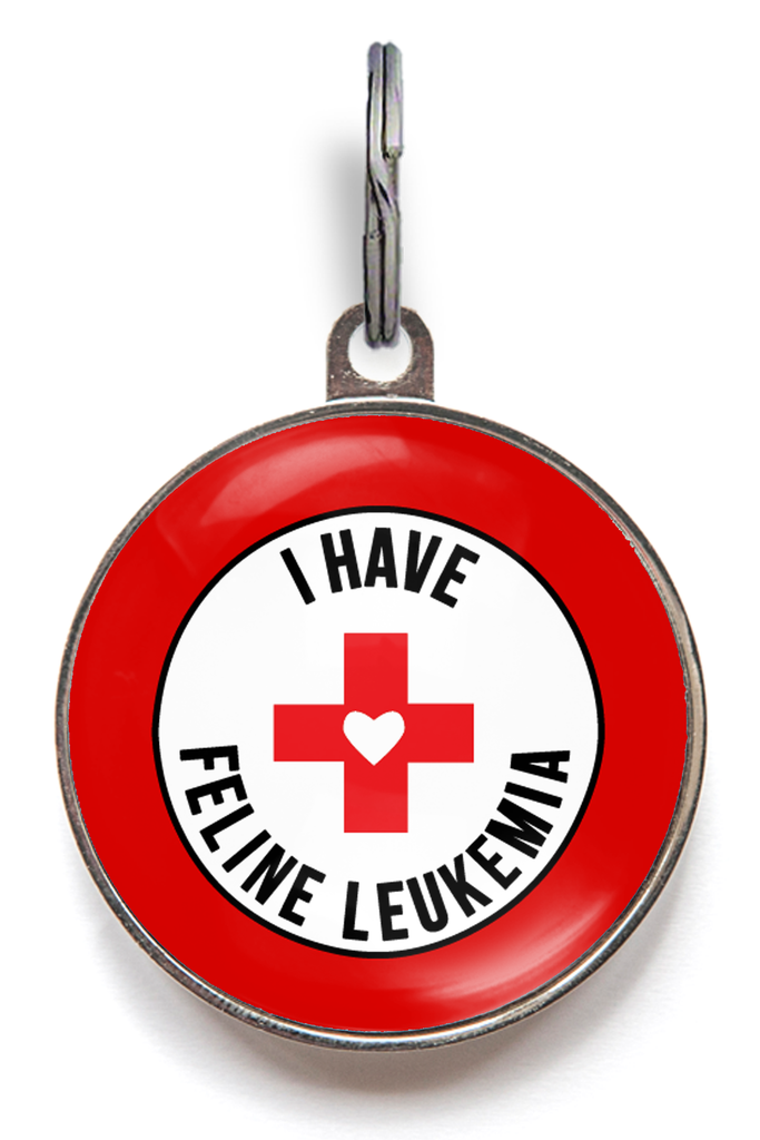 Feline Leukemia Cat ID Tag, Medical FeLV Tag For Cats - Cat ID Tag - Wag-A-Tude