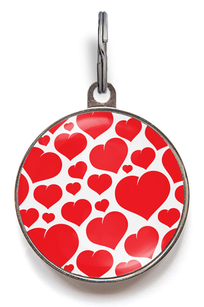 Floating Hearts Pet Tag