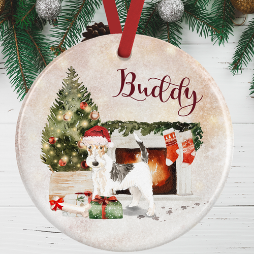 Fox Terrier Christmas Decoration