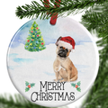 Tan French Bulldog Christmas Ornament 
