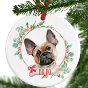 French Bulldog Personalised Christmas Ornament