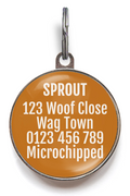 Gingerbread Man Face Pet Tag