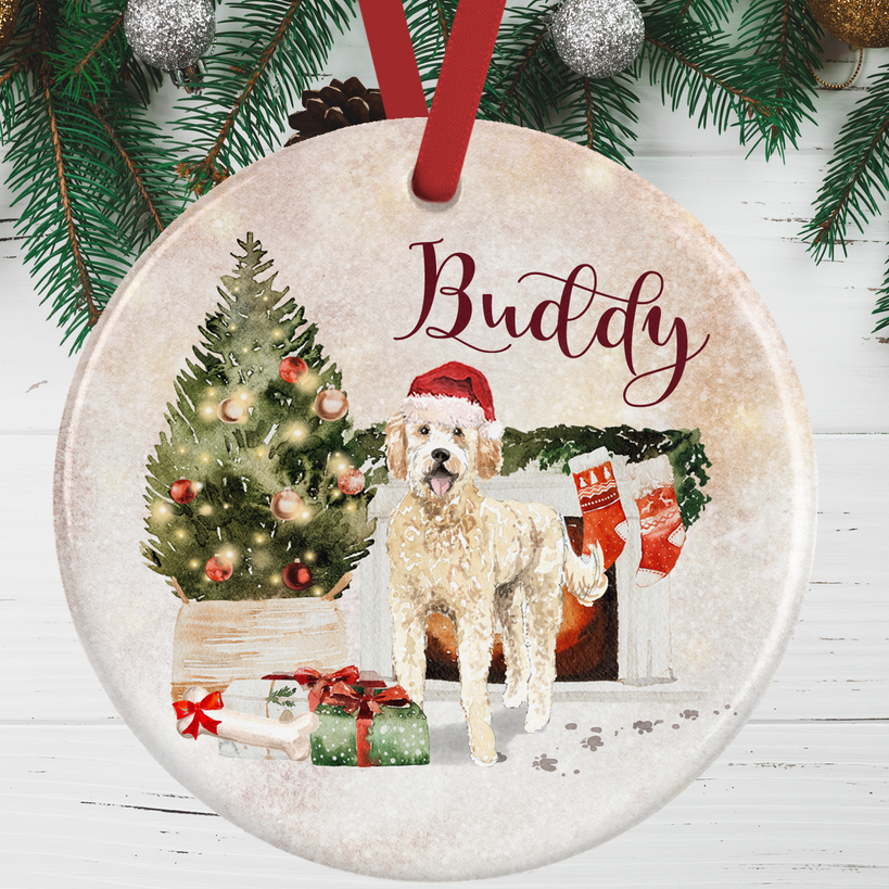 Golden Doodle Christmas Decoration