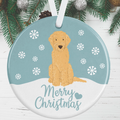 Golden Doodle Christmas Decoration - Blue