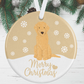 Golden Doodle Christmas Decoration - Gold