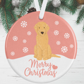 Golden Doodle Christmas Decoration - Pink