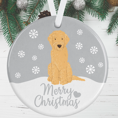 Golden Doodle Christmas Decoration -Silver