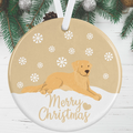 Golden Retriever Christmas Decoration - Gold