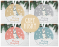 Husky Dog Christmas Decoration