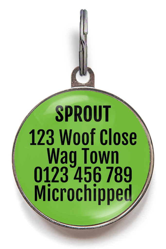 Grinch Face Pet Tag