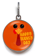 Happy Turkey Day Thanksgiving Dog Tag