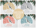 Harlequin Great Dane Christmas Decoration