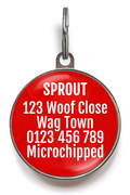 Deaf Pet Tag - Red