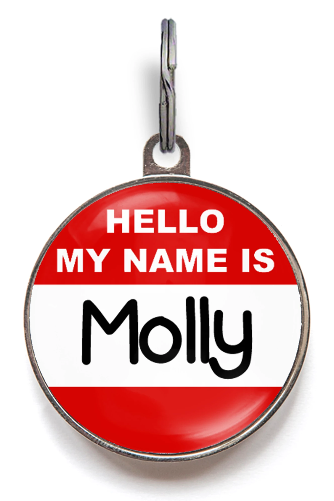Hello My Name Is Pet ID Tag