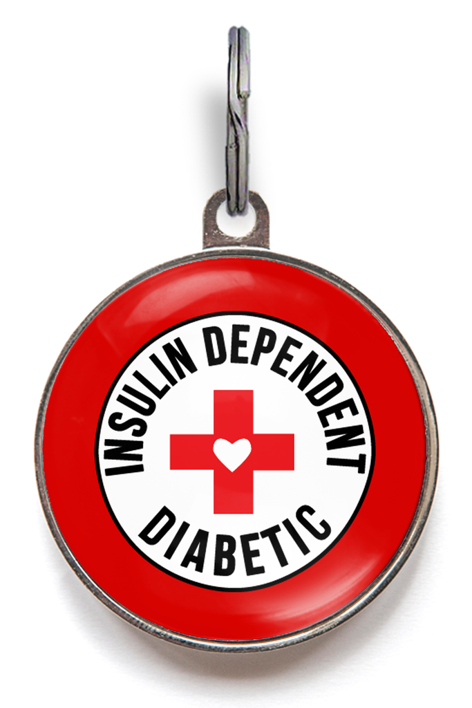 Insulin Dependent Diabetic Dog Tag - Pet ID Tag - Wag-A-Tude