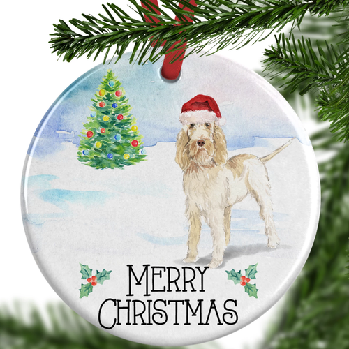 italian spinone christmas ornament