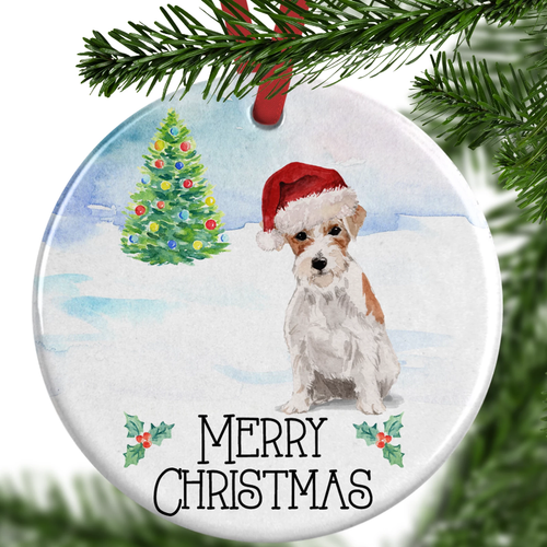 jack russell christmas ornament