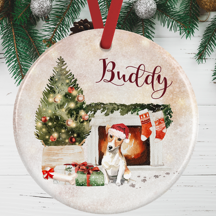 Jack Russell Christmas Ornament