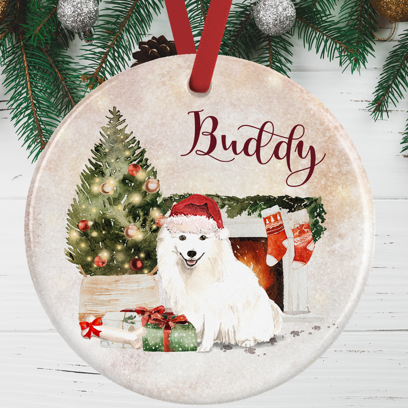 Japanese Spitz Christmas Decoration
