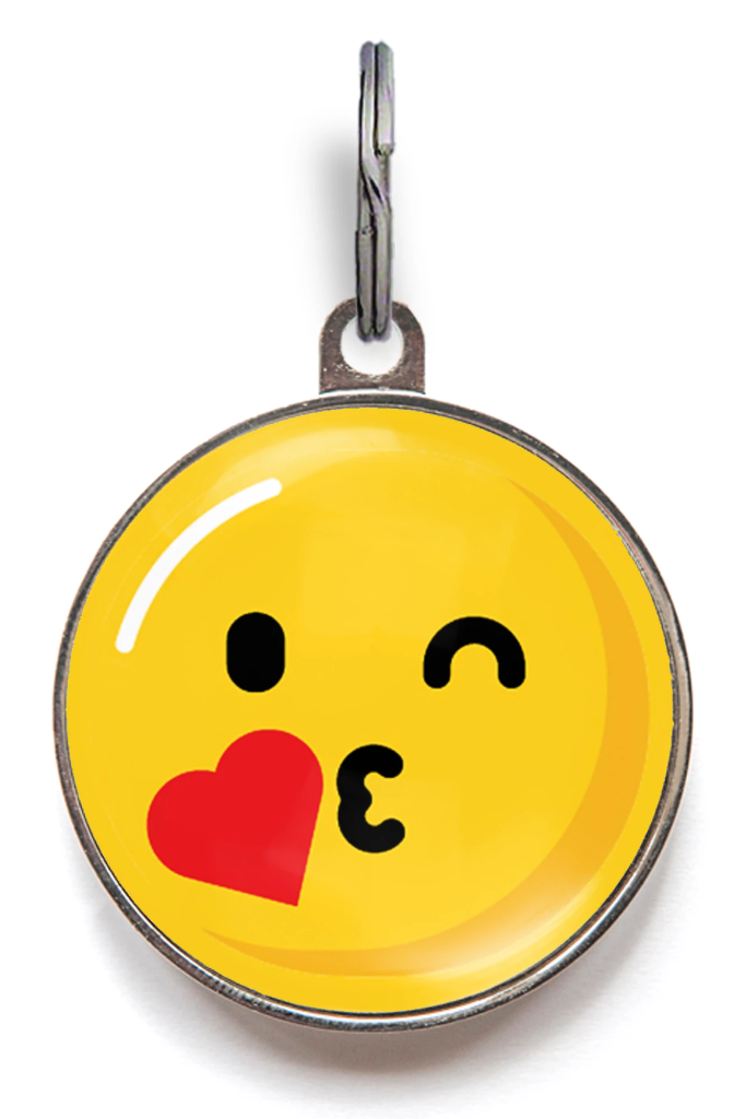 Kissing Emoji Pet Tag