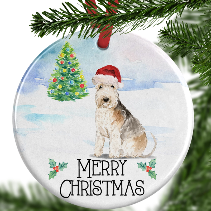 lakeland terrier christmas ornament