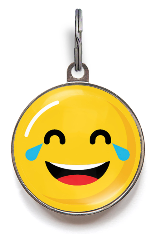 Tears of Joy Laughing Emoji Pet Tag